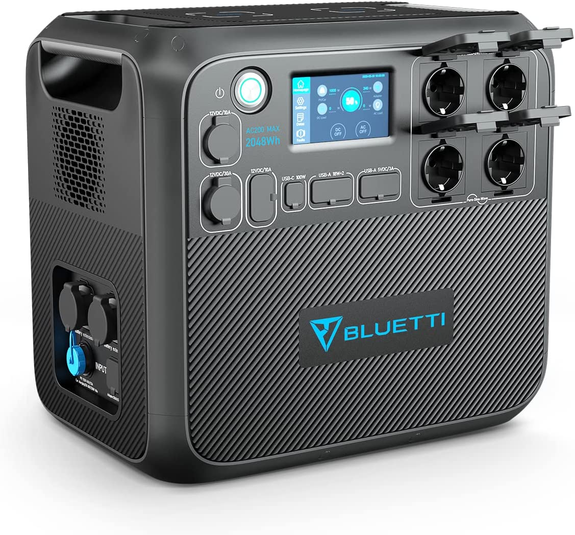 Bluetti AC200Max mit LiFePo4 Akku Technologie